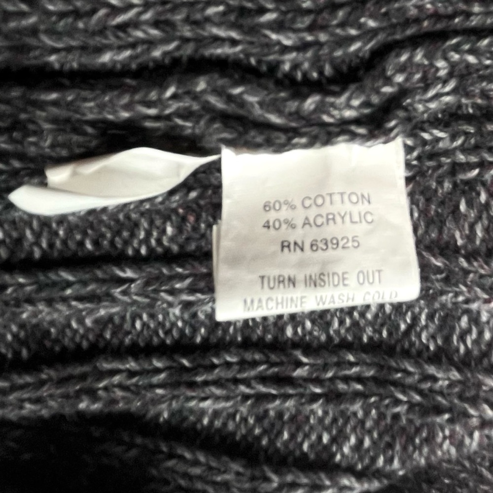 Outpost Men’s Large Marled Gray Shawl Collar Knit Sweater Toggle Pullover - Picture 9 of 9